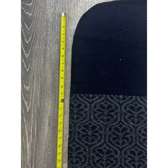 Vintage Whole Garment Men's Scarf Causal Wear Comfy Navy Blue - Picture 6 of 6